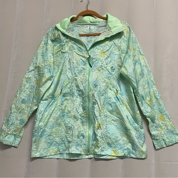Marmot Women’s Windbreaker Jacket XL Crinkle Lightweight Hooded Zip Front - Picture 1 of 10
